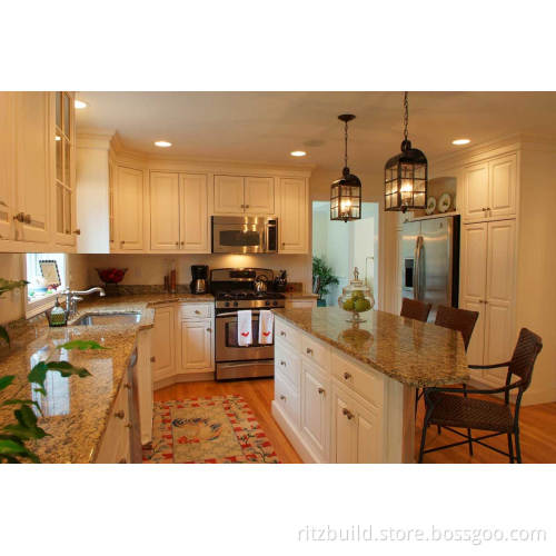 Home Furniture White European Style Solid Wood Kitchen Cabinets